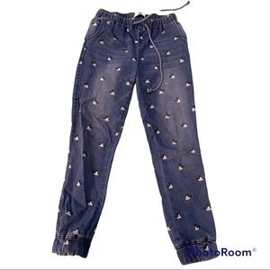 Disney Parks Mickey Mouse Denim Joggers 2021